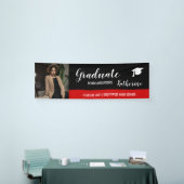 Graduate Photo Congratulations Black Red Banner (Messeveranstaltung)