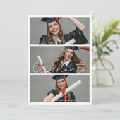 Graduate Photo High School Graduation Ankündigung (Stehend Vorderseite)