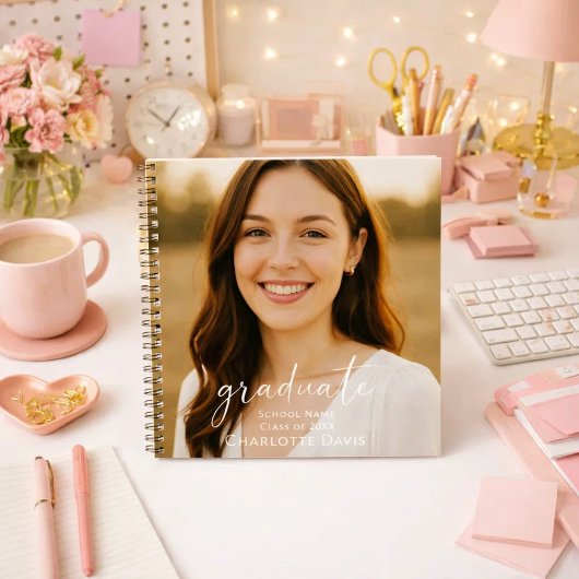 Graduate photo script senior year notizblock