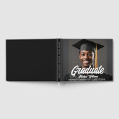 Graduate Photo with Bold Script Graduation Party Gästebuch (Voll)