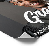 Graduate Photo with Bold Script Graduation Party Poster (Ecke)