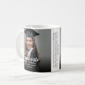 Graduate Photo with Family Message Graduation Kaffeetasse (Vorderseite Links)