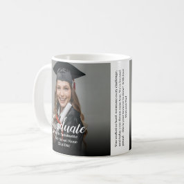 Graduate Photo with Family Message Graduation  Kaffeetasse