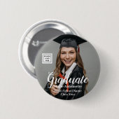 Graduate Photo with School Logo Graduation Button (Vorne & Hinten)