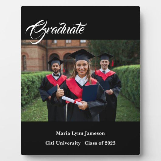 Graduate Plaque Fotoplatte (Vorderseite)