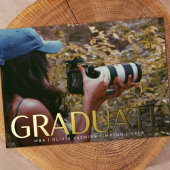 Graduate Pressed Gold Foil Moderne Ankündigung '24