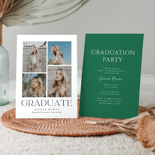 Graduate Prestige Abschluss Foto Einladung