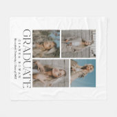 Graduate Prestige Foto Collage Blanket Fleecedecke (Vorderseite (Horizontal))