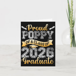 Graduate proud poppy of a class 2026 seniorGraduat Karte