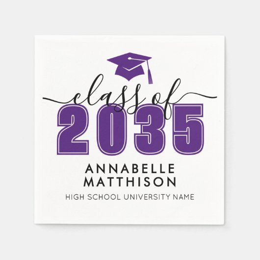 Graduate Purple Graduation Serviette (Vorderseite)