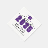Graduate Purple Graduation Serviette (Ecke)