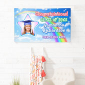 Graduate Rainbow in Blue Sky Star Foto Abschluss Banner (Insitu)