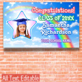 Graduate Rainbow in Blue Sky Star Foto Abschluss Banner