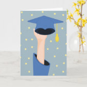 Graduate Raise a Abschluss Hat mit gelbem Star Karte (Gelbe Blume)