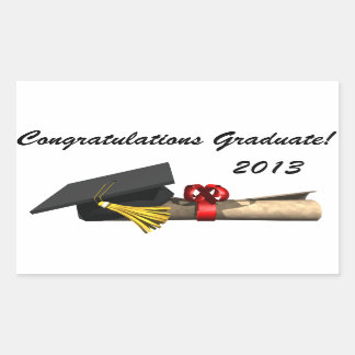 Graduate Rechteckiger Aufkleber