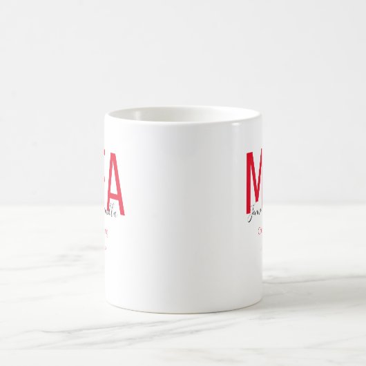 Graduate Red Black Date Name Degree MFA Kaffeetasse (Mittel)