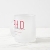 Graduate Red Black Date Name Degree PhD Mattglastasse (Vorderseite Links)