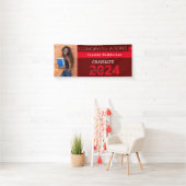 Graduate Red Burgundy Foto Abschluss Banner (Insitu)
