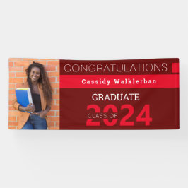 Graduate Red Burgundy Foto Abschluss Banner