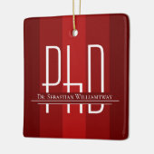 Graduate Red PhD Abschluss Keramik Ornament (Links)