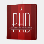 Graduate Red PhD Abschluss Keramik Ornament (Links)
