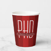 Graduate Red PhD Graduation Party Pappbecher (Rückseite)