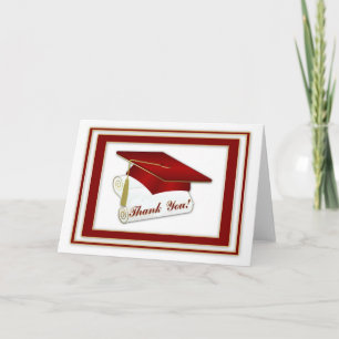 Graduate Red Vielen Dank Dankeskarte
