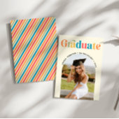Graduate Retro Colorful Arch Foto Abschluss Ankündigung