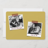 Graduate Ribbon Bold Typografy Modern Grad Party Einladung (Rückseite)