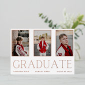 GRADUATE Rose Gold Foil Rahmen Ankündigung (Stehend vorne)