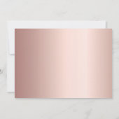 Graduate Roush Rose Gold Foto Vielen Dank Einladung (Rückseite)