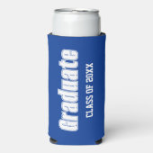 Graduate Royal Blue and White School Colors Selters Dosenkühler (Seltzer Vorderseite)