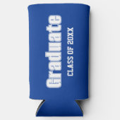 Graduate Royal Blue and White School Colors Selters Dosenkühler (Vorderseite)