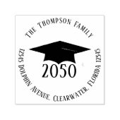 Graduate Rücksendeadresse Einfache Typografie Permastempel (Design)