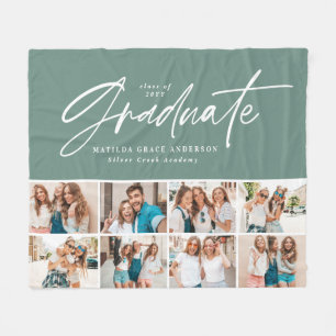 Graduate Salin Green Multi Foto elegant modern Fleecedecke