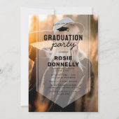 Graduate Sash Foto Graduation Party Einladung (Vorderseite)