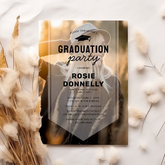 Graduate Sash Foto Graduation Party Einladung