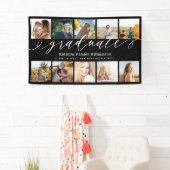 Graduate Script 10 Foto Collage Black Abschluss Banner (Insitu)
