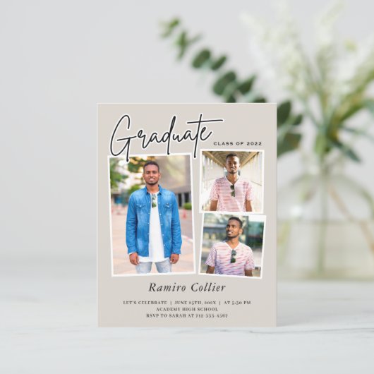 Graduate Script 3 Foto Abschluss Celebration (Stehend Vorderseite)