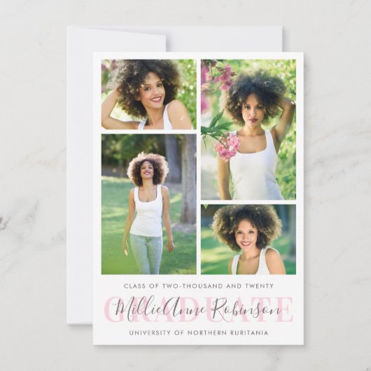 Graduate Script 4 Fotos Abschluss Ankündigung (Vorderseite)