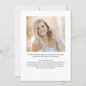 Graduate Script 4 Photos Graduation Ankündigung (Rückseite)