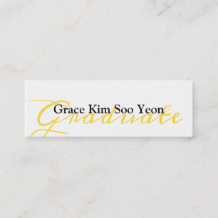 Graduate Script Abschluss Announcement Name Card Telefonnummerkarte
