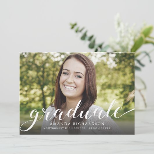 Graduate Script, Ankündigung des Abschlusses (Stehend Vorderseite)