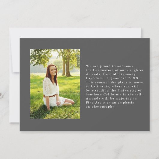 Graduate Script, Ankündigung des Abschlusses (Rückseite)