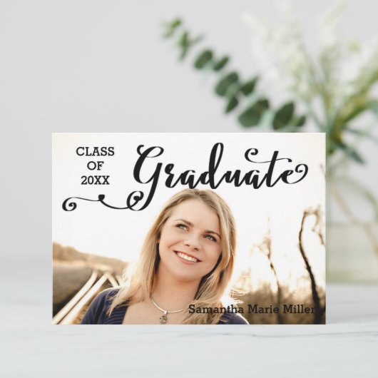 Graduate Script - Ankündigung von 3x5 Abschlüssen (Stehend Vorderseite)