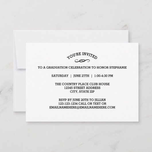 Graduate Script - Ankündigung von 3x5 Abschlüssen (Rückseite)