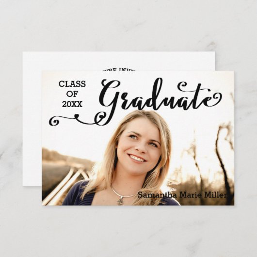 Graduate Script - Ankündigung von 3x5 Abschlüssen (Vorne/Hinten)