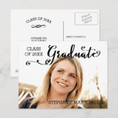 Graduate Script - Ankündigung von Postkarten (Vorne/Hinten)