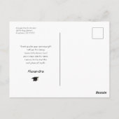 Graduate Script Foto Abschluss Vielen Dank Postkarte (Rückseite)