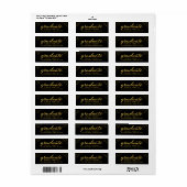 Graduate Script Gold Dots Abschluss-Adresse (Vorne)